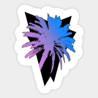 Neon Gradient Palm Tree Sticker